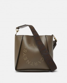  Stella Mccartney Logo Square Crossbody Bag Chocoladebruin | Dames Crossbodytassen
