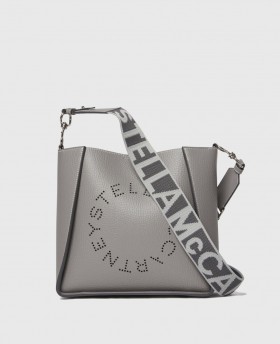  Stella Mccartney Logo Square Crossbody Bag Smoke Gray | Dames Crossbody Bags