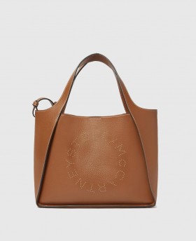  Stella Mccartney Logo Top Handle Crossbody Tote Bag Pecan | Damestassen met handgreep
