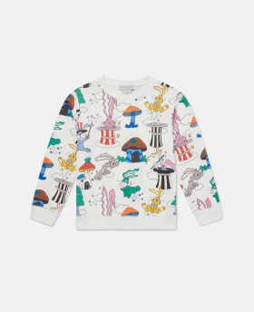 Stella Mccartney Magicians Bunny Print Crewneck Sweatshirt Wit | Kinder T-shirts en Sweatshirts