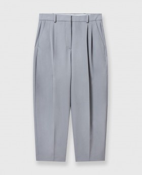  Stella Mccartney geplooide wollen broek met hoge taille Mist | Dameskleding
