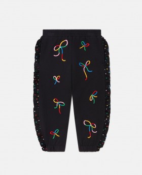  Stella Mccartney Ribbon Print Frilled Joggers Multicolor | Kinderbroeken en shorts
