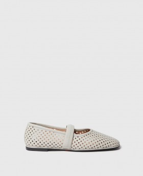 Stella Mccartney Ryder Geperforeerde Ballerina's Beige | Dames Flats