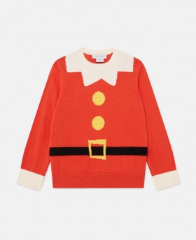 Stella Mccartney Santa's Elf gebreide trui rood | Kindertruien en vesten