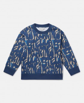  Stella Mccartney Stella Print Sweatshirt Blauw Multicolor | Kindertruien en vesten