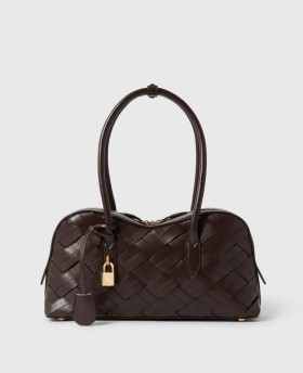  Stella Mccartney Stella Ryder Woven Schoudertas Chocolade | Bijpassende items voor dames