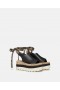  Stella McCartney Gaia Peeptoe Platform -espadrillot, mustat, naisten espadrillot