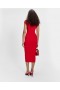 Stella McCartney Miracle Short-sleeve Compact-knit Dress Lipstick Red | Naisten Mekot