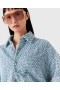 Stella McCartney Ylisuuri Denim Bouclé -paita Vaaleansininen Naiset Denim