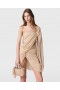  Stella McCartney Ruched Knotted Sheer Panel Mini Dress Nude | Naisten Mekot
