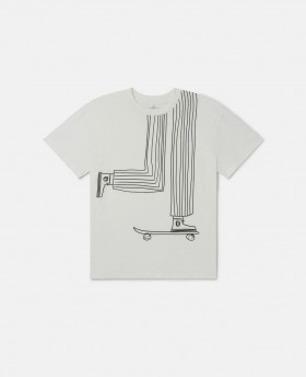  Stella McCartney Skateboard Graphic T-paita, kermanvärinen | Lasten T-paidat ja collegepaidat