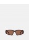  Lunettes de soleil rectangulaires abstraites Stella McCartney marron brillant | Lunettes de soleil pour femmes