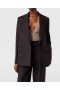  Blazer croisé en laine marron chocolat foncé Stella McCartney | Confection pour femme