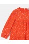 Robe rouge à manches longues à motif floral Stella McCartney | Robes et combinaisons pour enfants