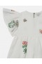  Robe Stella McCartney à manches courtes brodée de fleurs, couleur crème | Robes et combinaisons pour enfants