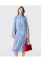  Robe midi plissée à col montant Stella McCartney bleu pervenche | Robes pour femmes