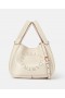  Sac bandoulière Stella McCartney à double poignée supérieure, logo Magnolia White | Sacs à poignée supérieure pour femmes