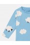  T-shirt à manches longues Stella McCartney à motif mouton, bleu et blanc | Sweat-shirts et t-shirts pour enfants