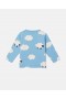  T-shirt à manches longues Stella McCartney à motif mouton, bleu et blanc | Sweat-shirts et t-shirts pour enfants