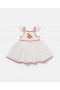  Robe Stella McCartney à manches courtes brodées de fraises, couleur crème | Robes et combinaisons pour enfants