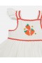  Robe Stella McCartney à manches courtes brodées de fraises, couleur crème | Robes et combinaisons pour enfants