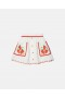  Jupe Stella McCartney à broderies fraise et bordure festonnée crème/rouge | Pantalons et shorts pour enfants