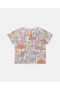  T-shirt rose à col rond Stella McCartney imprimé forêt | Sweat-shirts et t-shirts pour enfants