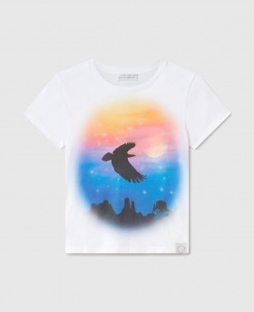 T-shirt bébé blanc à motif aérographe Stella McCartney | Sweat-shirts et t-shirts pour femmes