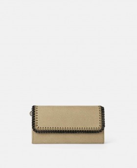  Portefeuille continental à rabat Stella McCartney Falabella couleur crème caillée | Portefeuilles pour femmes