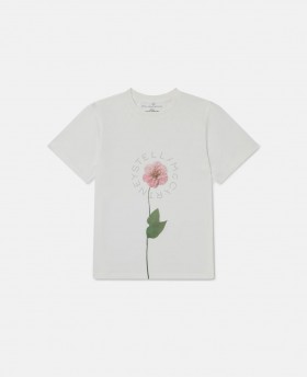  T-shirt Stella McCartney à motif floral crème | T-shirts et hauts pour enfants