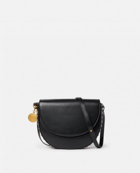  Sac bandoulière Stella McCartney Frayme moyen à rabat noir | Sacs bandoulière femme