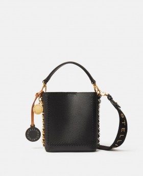  Sac seau carré mini Stella McCartney Frayme Mirum® noir | Sacs à main pour femmes
