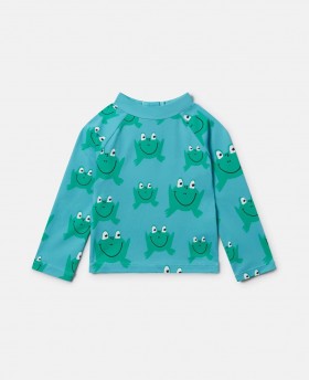Haut de maillot de bain Stella McCartney imprimé grenouille bleu/vert | Bébé garçon