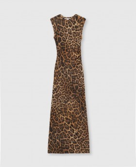 Robe longue sans manches Stella McCartney à imprimé léopard | Robes pour femmes