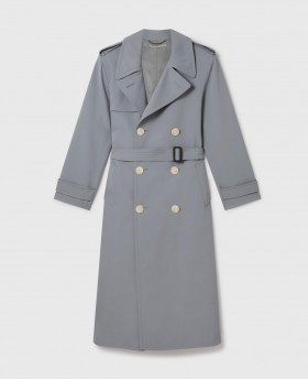 Trench-coat oversize ceinturé Stella McCartney couleur brume | Manteaux et vestes pour femmes
