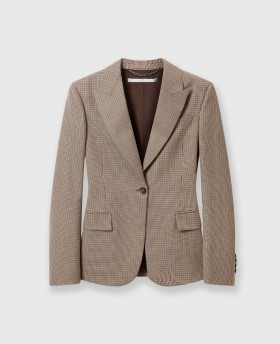 Blazer oversize à motif pied-de-poule marron Stella McCartney | Manteaux et vestes pour femmes