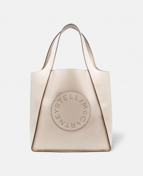  Sac cabas carré Stella McCartney à logo Stella, blanc pur | Sacs cabas pour femmes