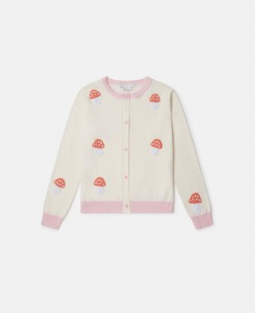  Gilet ras du cou en maille Stella McCartney Toadstool blanc | Pulls et gilets pour enfants
