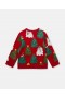  Stella McCartney Sweatshirt mit Weihnachtsbaummuster, Rot | Kinderpullover & Strickjacken