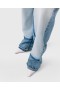  Stella McCartney Jeans mit Kontrasteinsatz, gerades Bein, Blau | Damen-Denim