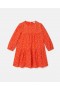 Rot, langärmeliges Kleid mit Blumenmuster von Stella McCartney | Kinderkleider & Jumpsuits