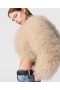  Stella McCartney Flauschiger Peekaboo Langarm-Cardigan Nude | Damenstrickwaren