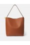  Stella McCartney Frayme Studded Grainy Alter Mat Tote Bag Pecan | Damen Stella Icons