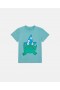  Stella McCartney Frosch-T-Shirt mit Rundhalsausschnitt, Blau | Kinder-T-Shirts und Sweatshirts