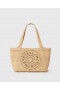  Stella McCartney Logo Raffia Medium Tote Bag Natur | Damen Schultertaschen