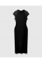Stella McCartney Miracle Kurzarmkleid aus Kompaktstrick, Schwarz | Damenkleider