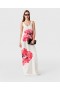 Stella McCartney Maxikleid mit Mohnblumenmuster, Weiß und Rosa | Damenkleider