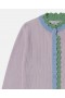  Stella McCartney Strickjacke mit Muschelsaum, Lila | Kinderpullover & Strickjacken