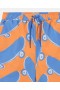  Stella McCartney Badehose mit Skateboard-Print, Orange/Blau | Kinderbademode