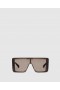  Stella McCartney Transparente quadratische Sonnenbrille, transparent schwarz, monochrom | Damen-Sonnenbrille
